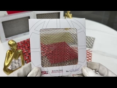 구리 스테인리스 직물 와이어 메시 라미네이트 유리 안티 산 0.6mm