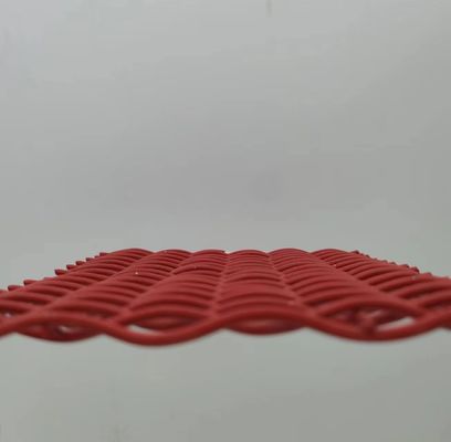 ISO9001 건축물 엮인 금속  Mesh Red Decorative For Room Divider
