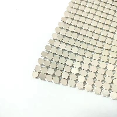 유연한 알루미늄 금속 시킨  Mesh 금속 천 체인 메일 커튼 천