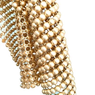 커튼 천 천 빛나는 금속 장식 Mesh 다채로운 부드러운 은 고급 알루미늄 유연 금속 Mesh
