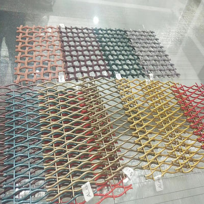 캐비닛 문을 위한 18mm 워크 피치 알루미늄 장식용 와이어 메시 그릴