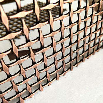 플랫 피치 10mm 장식용 직조 와이어 메쉬, 플랫 직경 1.5×3.5mm, 무게 8.6kg/m2