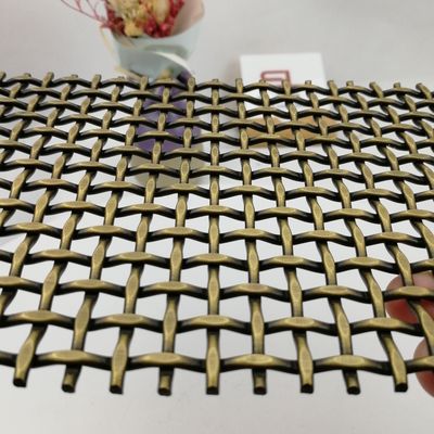 플랫 피치 10mm 장식용 직조 와이어 메쉬, 플랫 직경 1.5×3.5mm, 무게 8.6kg/m2