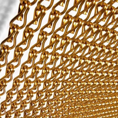 12x24mm 체인 크기 알루미늄 체인 커튼 60% 오픈 영역과 1.2mm 와이어 지름 곤충 보호