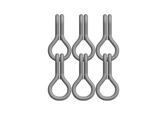 산업용 60% 개방 면적의 24mm 체인 간격 1.2mm 와이어 직경 알루미늄 체인 플라이 스크린