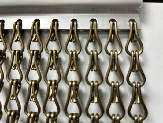 Fireproof Customizable Aluminum Chain Link Curtain with Good Ventilation for Furniture and Art Installation