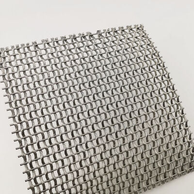 43.8% Open Area Decorative Woven Wire Mesh 4.5mm Panel Thickness