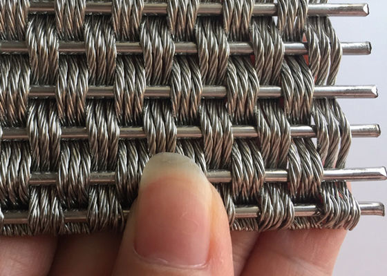 주름을 잡은 5.5mm 장식적인 건축에 의하여 길쌈된 철망사 반대로 부식