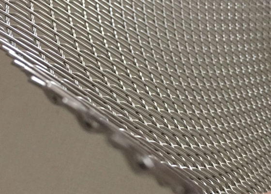 3.3mm 304 스테인리스 주름을 잡은 철망사에 의하여 길쌈되는 건축 메시 정면