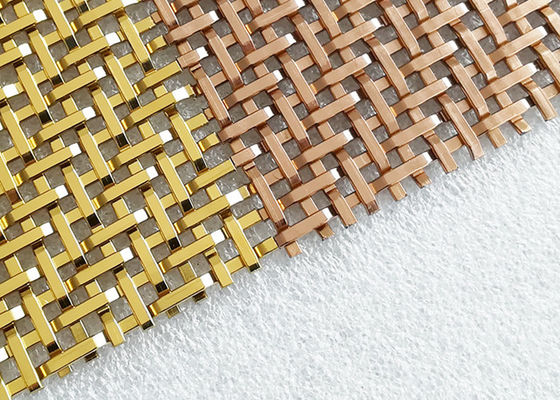3.6mm PVD 장식적인 금속 철망판 보통 길쌈된 스테인리스