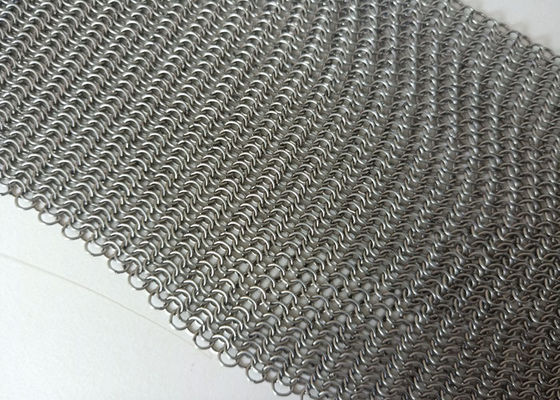 장식적인 Chainmail 반지 메시 커튼 스크린 건물 정면 자연적인 색깔