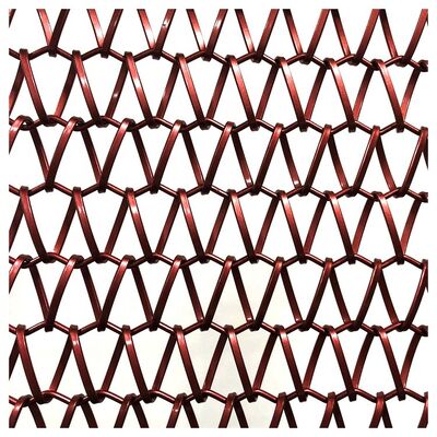 실버 건축물 Mesh Panel Aviary Netting 외관 정면 및 인테리어 디자인 응용을위한 내구성 금속 Mesh
